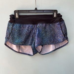Lululemon Run Speed Short Mermaid Multi FLAW